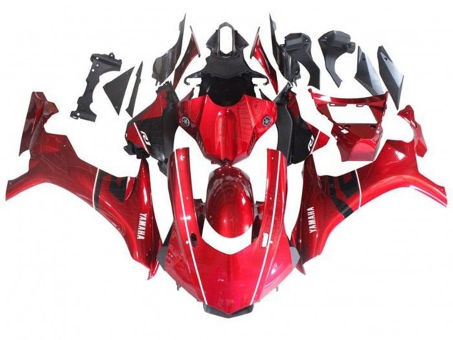 Carenado Moto Yamaha YZF 1000 R1 2015-2019 - Rojo Negro Blanco Raya Baratos