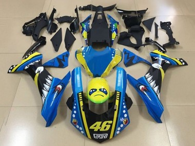 Carenados Moto Yamaha YZF 1000 R1 2015-2019 - Azul Amarillo Negro Tiburón 46 Baratos