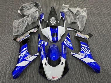 Carenados Moto Yamaha YZF 1000 R1 2015-2019 - Blanco Azul Negro Milwaukee Baratos