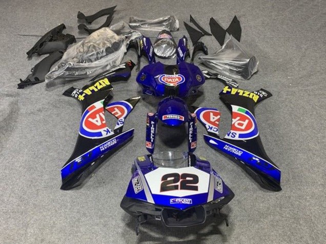 Carenados Moto Yamaha YZF 1000 R1 2015-2019 - Azul Blanco Negro Rojo Pata 22 Baratos