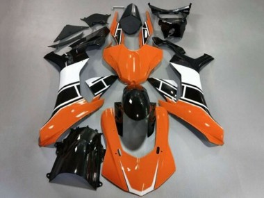 Carenados Moto Yamaha YZF 1000 R1 2015-2019 - Blanco Naranja Negro Brillante Baratos