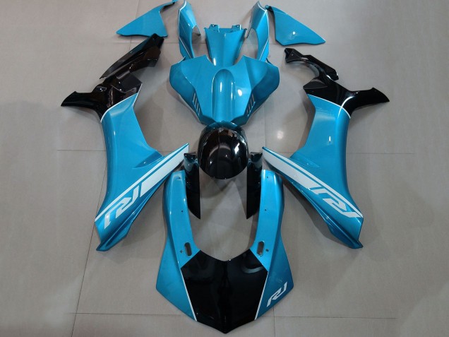 Carenados Moto Yamaha YZF 1000 R1 2015-2019 - Azul Plata Negro Brillante Baratos