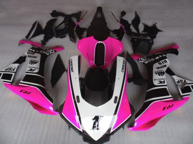 Carenados Moto Yamaha YZF 1000 R1 2015-2019 - Rosa Blanco Negro Brillante Motul YSP Baratos