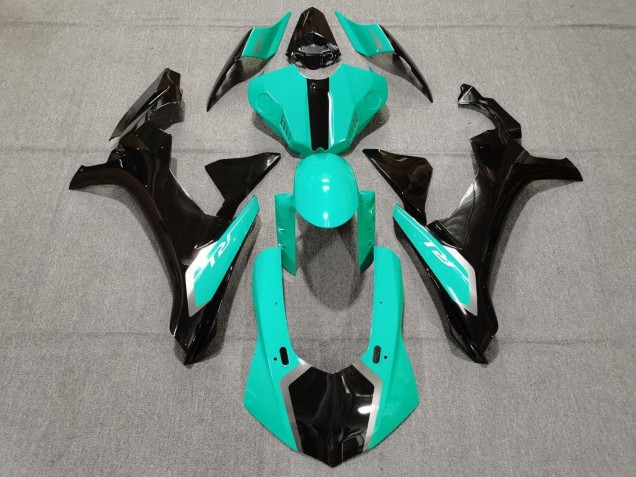 Carenados Moto Yamaha YZF 1000 R1 2015-2019 - Turquesa Azul Negro Brillante Baratos