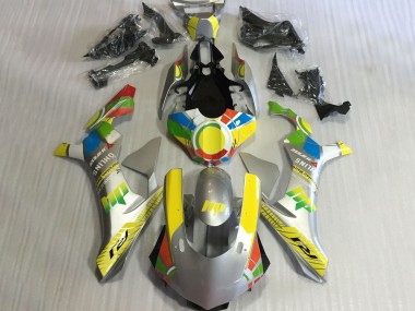 Carenados Moto Yamaha YZF 1000 R1 2015-2019 - Plata Amarillo Azul Rojo RuedaColores Baratos