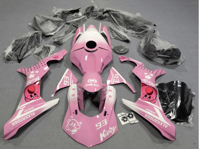 Carenados Moto Yamaha YZF 1000 R1 2020-2025 - Rosa Blanco Kirby Baratos