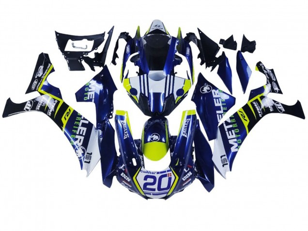 Carenados Moto Yamaha YZF 1000 R1 2020-2025 - Blanco Azul Amarillo Negro Baratos