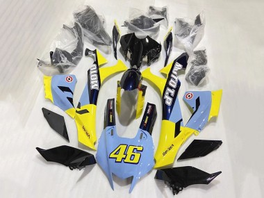 Carenados Moto Yamaha YZF 1000 R1 2020-2025 - Azul Amarillo Negro Brillante Moto T.P 46 Baratos