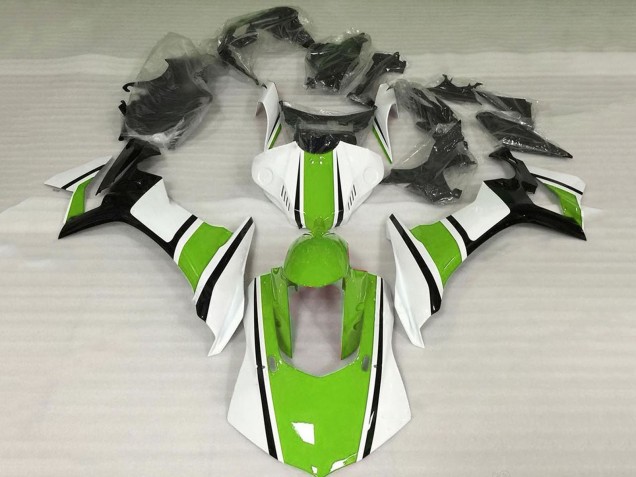 Carenado Moto Yamaha YZF 1000 R1 2020-2025 - Blanco Verde Negro Brillante Baratos