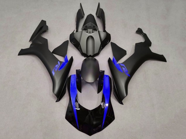 Carenados Moto Yamaha YZF 1000 R1 2020-2025 - Negro Mate Azul Baratos