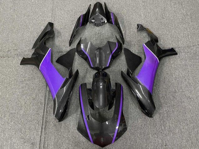 Carenados Moto Yamaha YZF 1000 R1 2020-2025 - Falso FibraCarbono Púrpura Baratos