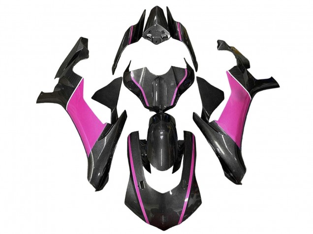 Carenados Moto Yamaha YZF 1000 R1 2020-2025 - Falso FibraCarbono Rosa Baratos
