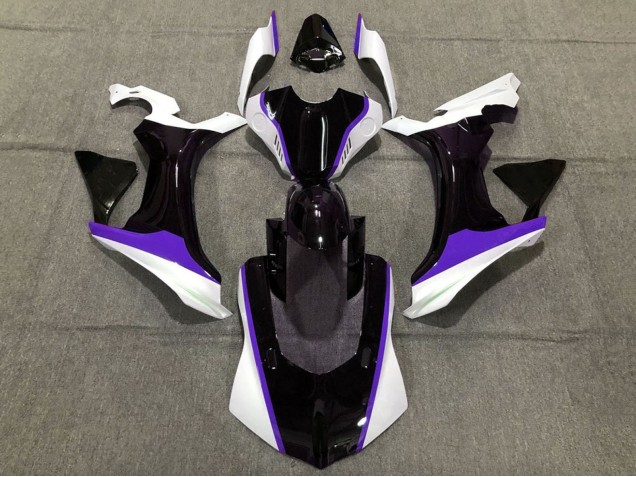 Carenados Moto Yamaha YZF 1000 R1 2020-2025 - Blanco Púrpura Negro Brillante Baratos