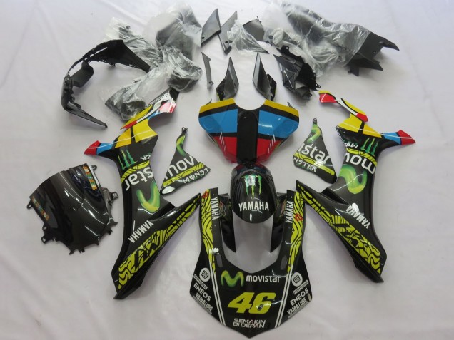 Carenados Moto Yamaha YZF 1000 R1 2020-2025 - Amarillo Azul Rojo Negro Verde MoviStar Monstruo Semakin Didepan Baratos