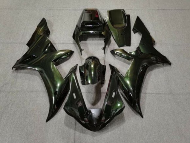 Carenados Moto Yamaha YZF 1000 R1 2002-2003 - Verde Oscuro Camaleón Baratos