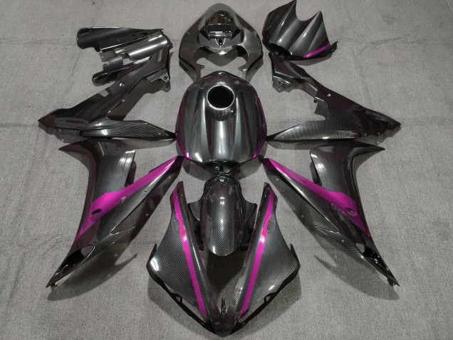 Carenados Moto Yamaha YZF 1000 R1 2004-2006 - FibraCarbono Estilo Rosa Baratos