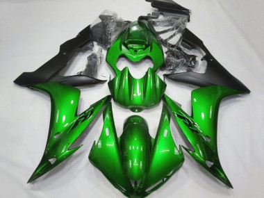 Carenados Moto Yamaha YZF 1000 R1 2004-2006 - Verde Negro Mate Baratos