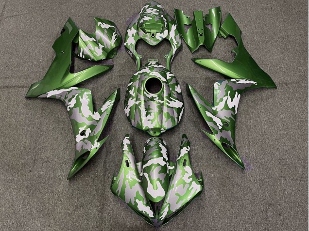 Carenados Moto Yamaha YZF 1000 R1 2004-2006 - Verde Blanco Gris Camouflage Baratos
