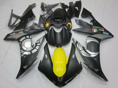 Carenados Moto Yamaha YZF 1000 R1 2004-2006 - Negro Mate Plata Amarillo Baratos