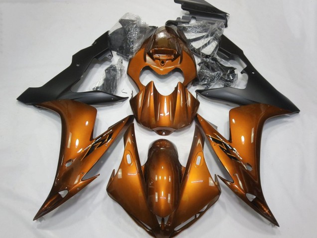 Carenados Moto Yamaha YZF 1000 R1 2004-2006 - Naranja Negro Mate Baratos