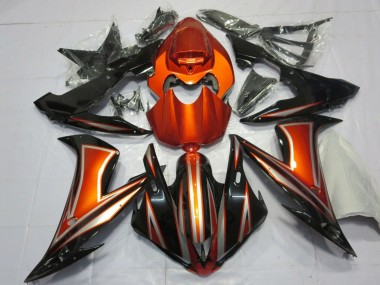 Carenados Moto Yamaha YZF 1000 R1 2004-2006 - Naranja Negro Brillante Baratos
