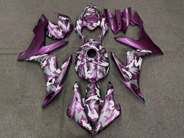 Carenados Moto Yamaha YZF 1000 R1 2004-2006 - Púrpura Claro Blanco Gris Camouflage Baratos