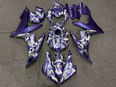 Carenados Moto Yamaha YZF 1000 R1 2004-2006 - Púrpura Blanco Gris Camouflage Baratos