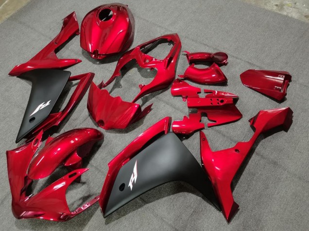 Carenados Moto Yamaha YZF 1000 R1 2004-2006 - Rojo Negro Mate Baratos