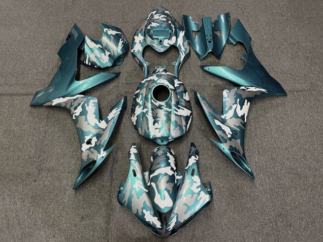 Carenados Moto Yamaha YZF 1000 R1 2004-2006 - Azul Verdoso Verde Blanco Gris Camouflage Baratos