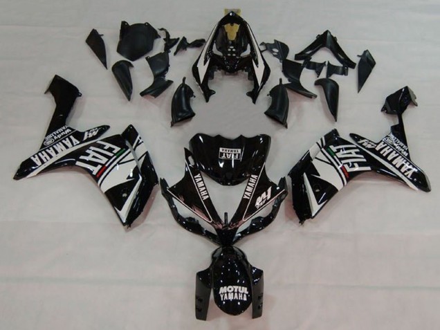 Carenados Moto Yamaha YZF 1000 R1 2007-2008 - Blanco Negro Fiat Baratos
