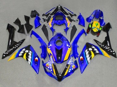 Carenados Moto Yamaha YZF 1000 R1 2007-2008 - Azul Amarillo Negro Tiburón Baratos