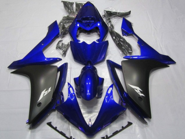 Carenados Moto Yamaha YZF 1000 R1 2007-2008 - Azul Negro Mate Baratos