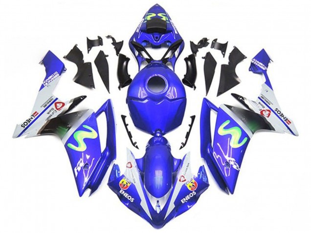 Carenados Moto Yamaha YZF 1000 R1 2007-2008 - Azul Blanco Verde ENEOS Baratos