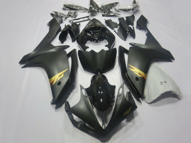 Carenados Moto Yamaha YZF 1000 R1 2007-2008 - Negro Brillante Negro Mate Oro Calcomanía Baratos