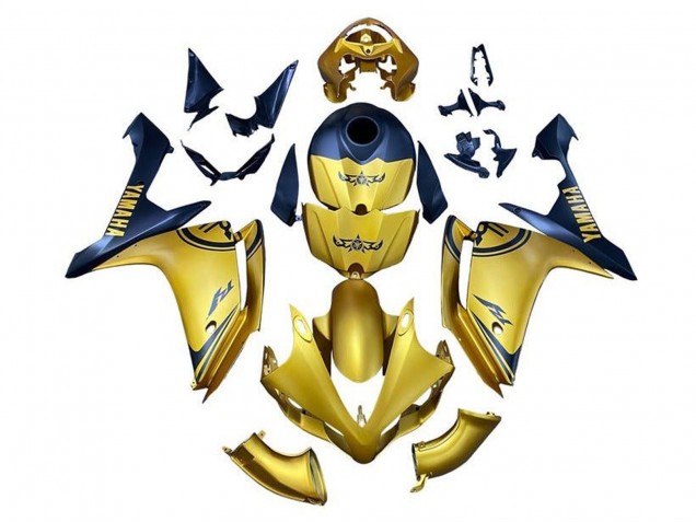 Carenados Moto Yamaha YZF 1000 R1 2007-2008 - Oro Azul Baratos