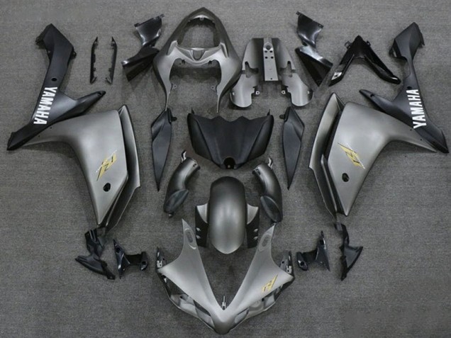Carenados Moto Yamaha YZF 1000 R1 2007-2008 - Plata Oscuro Negro Mate Baratos