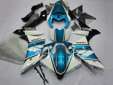 Carenados Moto Yamaha YZF 1000 R1 2007-2008 - Blanco Azul Claro Negro Layerd Baratos