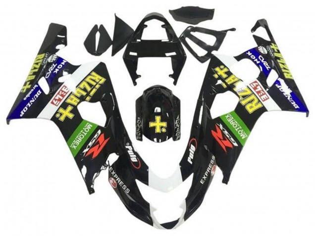 Carenados Moto Suzuki GSXR 600 / GSXR 750 2004-2005 - Negro Brillante Azul Verde Amarillo Rizla Baratos