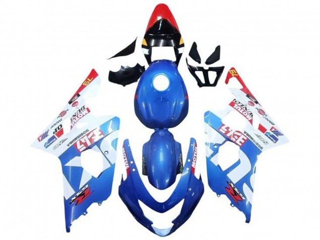 Carenados Moto Suzuki GSXR 600 / GSXR 750 2004-2005 - Azul Blanco Rojo Motul Baratos