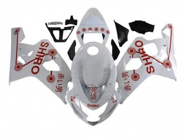 Carenados Moto Suzuki GSXR 600 / GSXR 750 2004-2005 - Blanco Rojo Shiro Baratos