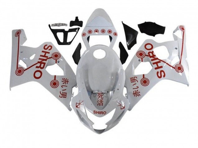 Carenados Moto Suzuki GSXR 600 / GSXR 750 2004-2005 - Blanco Rojo Shiro Baratos
