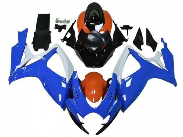 Carenados Moto Suzuki GSXR 600 / GSXR 750 2006-2007 - Naranja Azul Blanco Negro Baratos