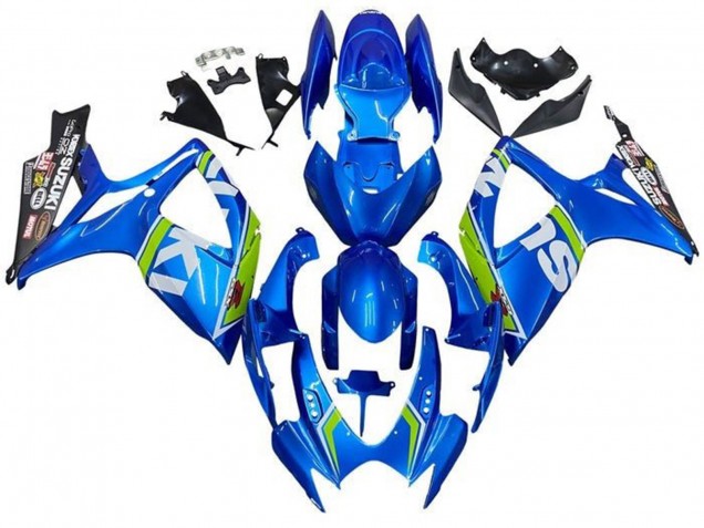 Carenados Moto Suzuki GSXR 600 / GSXR 750 2006-2007 - Azul Blanco Verde Negro Baratos
