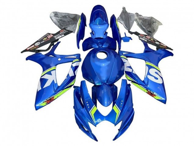 Carenados Moto Suzuki GSXR 600 / GSXR 750 2006-2007 - Azul Blanco Verde Baratos