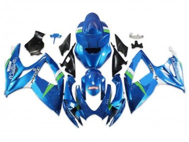 Carenados Moto Suzuki GSXR 600 / GSXR 750 2006-2007 - Azul Verde Blanco Ecstar Baratos