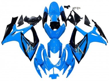 Carenados Moto Suzuki GSXR 600 / GSXR 750 2006-2007 - Azul Claro Negro Baratos