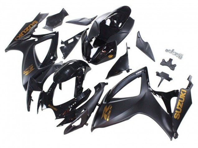 Carenados Moto Suzuki GSXR 600 / GSXR 750 2006-2007 - Negro Mate Negro Brillante Oro Baratos