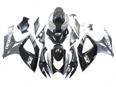 Carenados Moto Suzuki GSXR 600 / GSXR 750 2006-2007 - Plata Negro Brillante Blanco Baratos