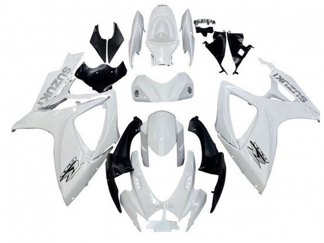 Carenados Moto Suzuki GSXR 600 / GSXR 750 2006-2007 - Blanco Negro Baratos
