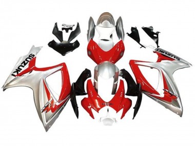 Carenados Moto Suzuki GSXR 600 / GSXR 750 2006-2007 - Plata Rojo Negro Baratos